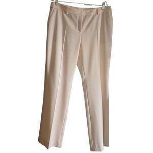 AKRIS Winter Ivory Wool Wide Leg Trouser Slack Pants 12